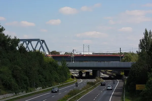 Bitterfeld in Sachsen-Anhalt - Autobahn Richtung Leipzig