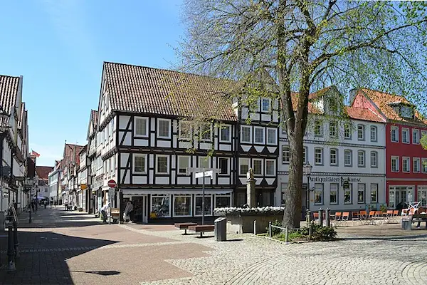 Brandplatz in der Stadt Celle / Niedersachsen