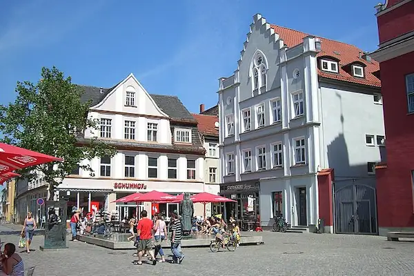 Fischmarkt der Stadt Greifswald in Mecklenburg-Vorpommern