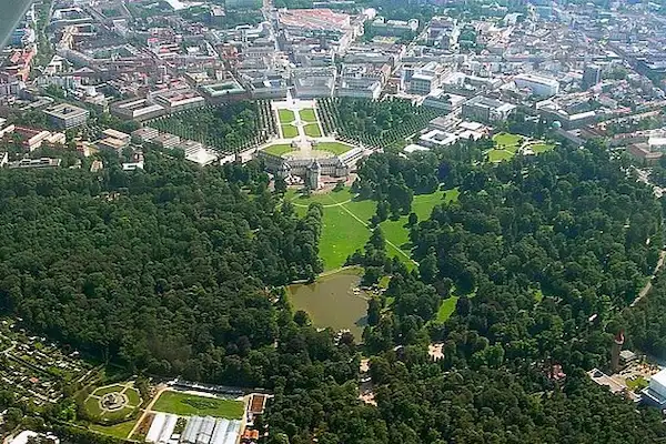 Luftbildaufnahme Karlsruhe Stadtzentrum