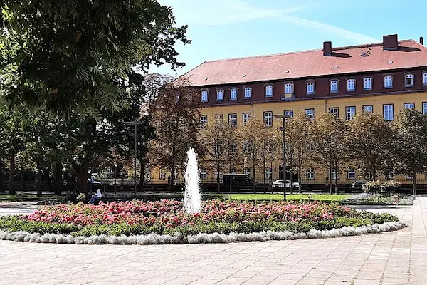 Fontänenbrunnen der Stadt Merseburg in Sachsen-Anhalt